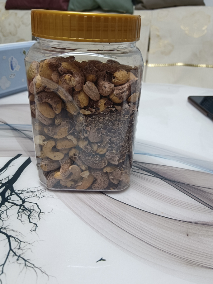 百草味-紫皮腰果500g 盐焗原味带皮坚果新货干果罐装晒单图