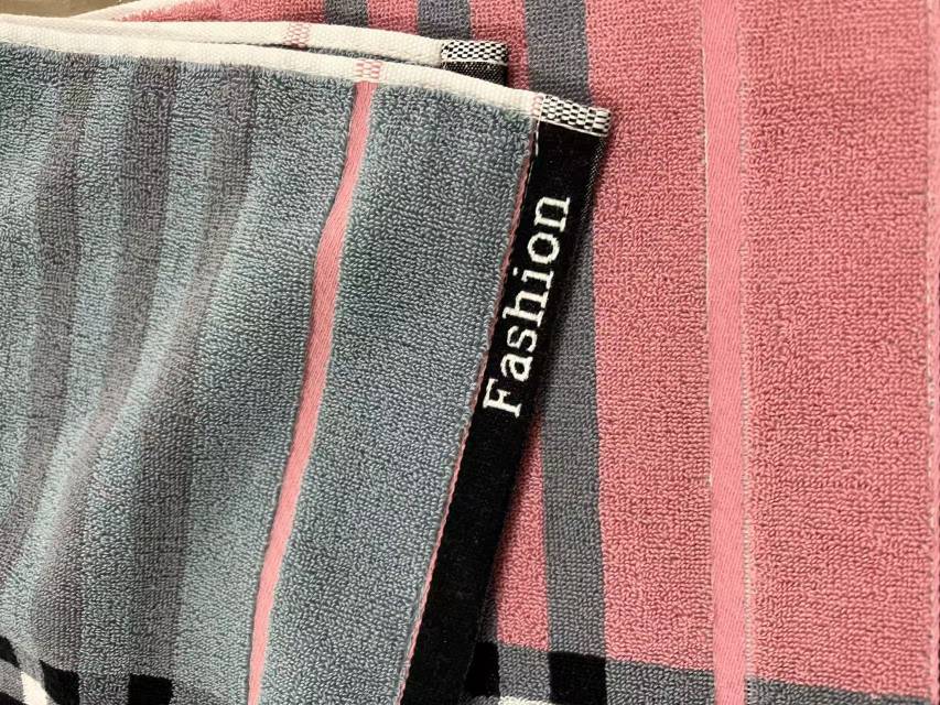 世纪金鹰竹纤维素色缎条成人面巾柔软洗脸毛巾34*74cm125g/条 125g晒单图