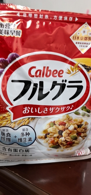Calbee/卡乐比进口原味水果麦片600g即食燕麦片早餐饱腹食品冲饮晒单图