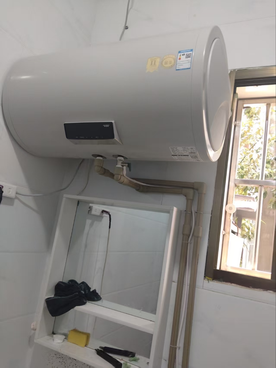 AO史密斯80升电热水器 无地线可安装 专利安全隔电 金圭内胆 速热节能 一键中温保温E80VDS 预约洗浴晒单图