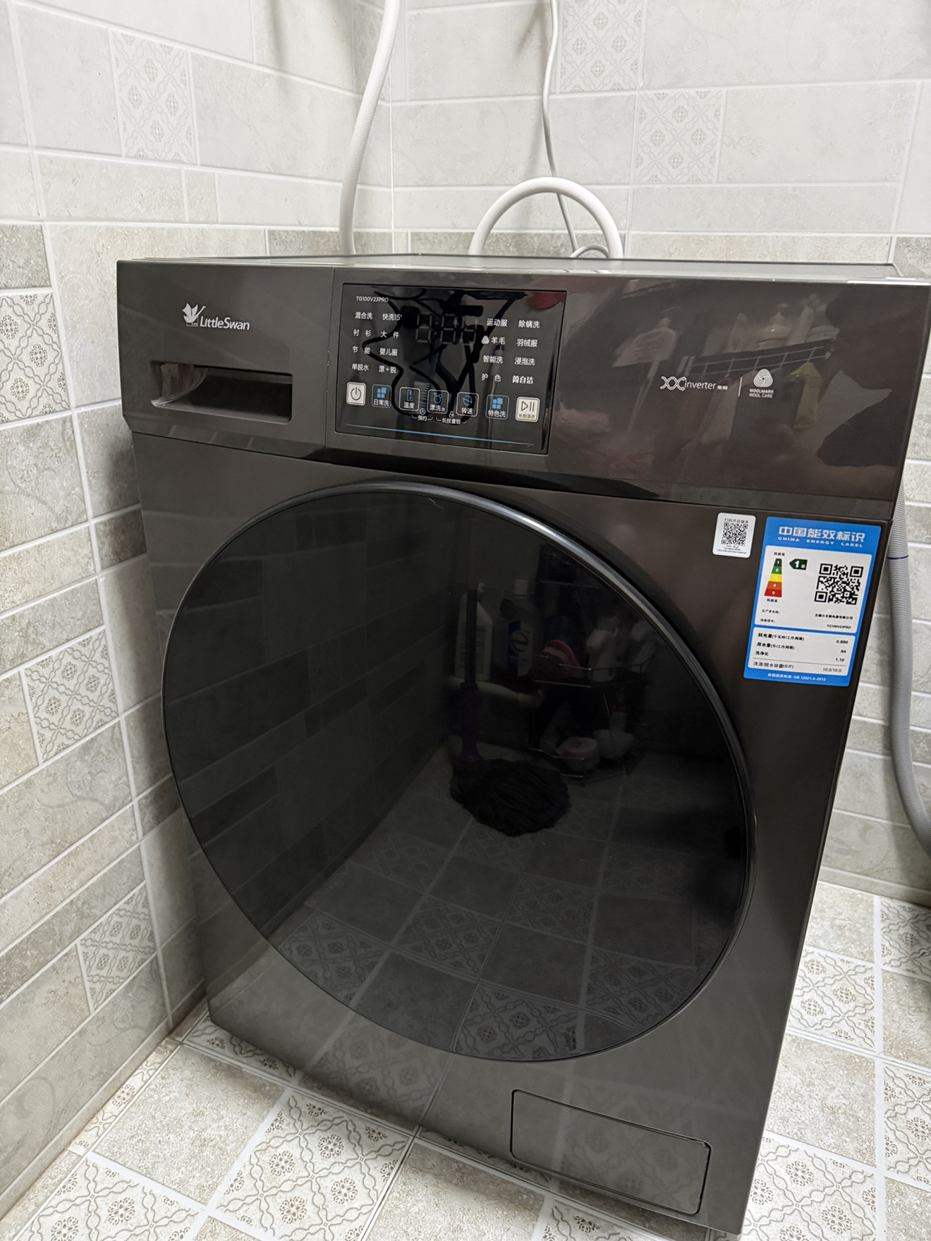 小天鹅滚筒洗衣机v23全自动变频10公斤大容量家用羽绒服洗除菌除螨 TG100V23PRO [洗净比1.1新款]晒单图