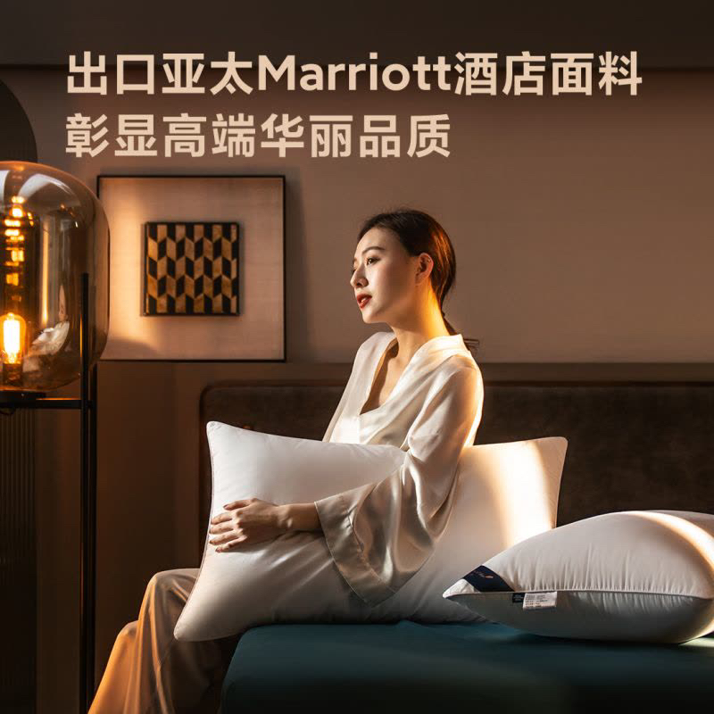 最生活枕头家用酒店枕头护颈枕头芯家用单个纯棉抗菌可水洗高枕Z-8806晒单图