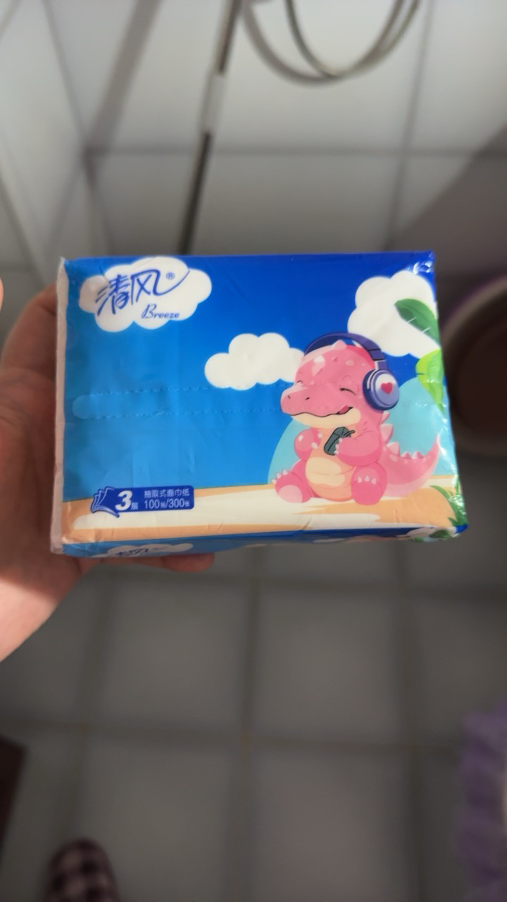 面巾纸柔软抽纸餐巾纸擦手原木卫生纸巾3层100抽*2包 家用实惠装晒单图