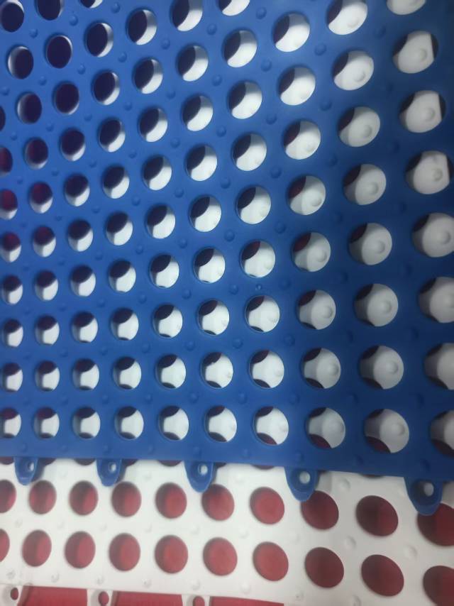 苏宁宜品 SNYP-DD10 浴室防滑垫悬浮地垫 蓝+白 30*30cm 4片装晒单图