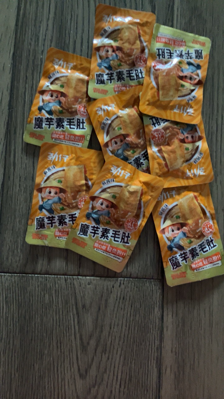 劲仔麻酱素毛肚魔芋爽散装8包袋装麻酱味解馋零食素肉休闲解馋晒单图
