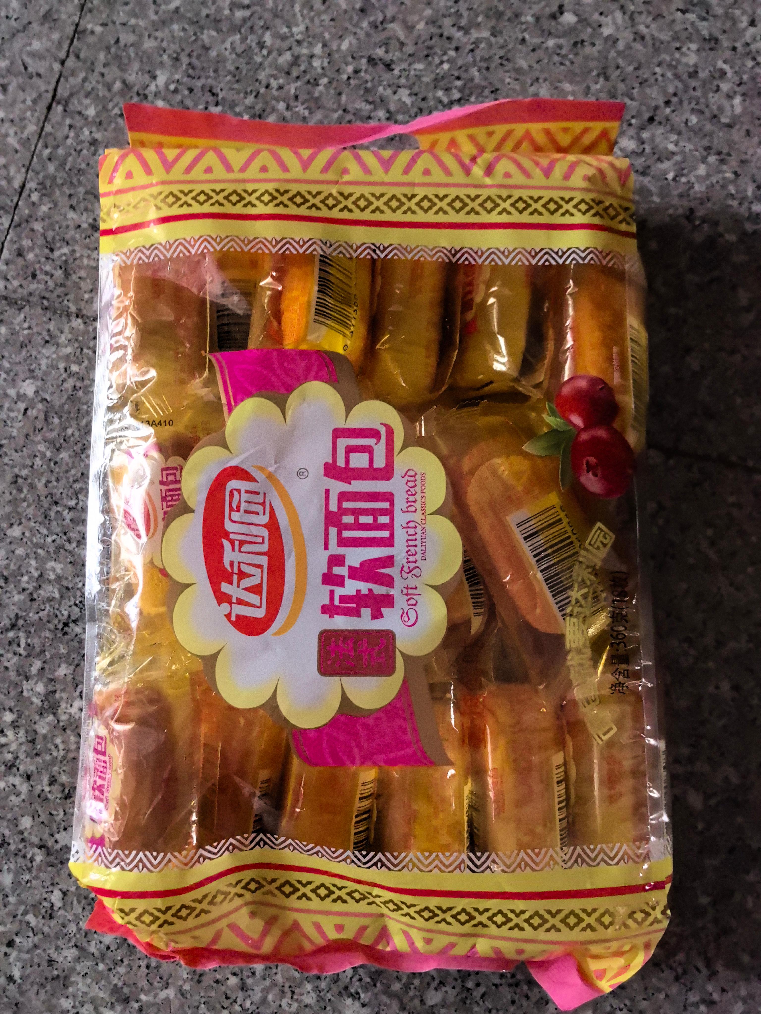 达利园法式软面包袋装早餐面包零食点心蔓越莓味360g*1袋装晒单图