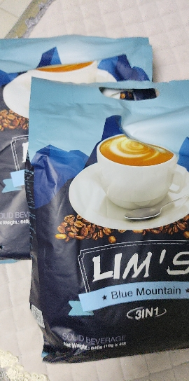 零涩/LIMS蓝山风味速溶三合一咖啡640g*2袋晒单图