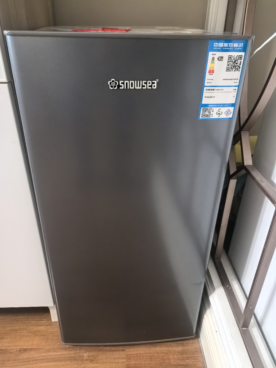 香雪海 立式冰柜 家用迷你全冷冻冰柜 一级能效 母乳储存 侧开门冰箱 BD-65天际灰不锈钢内胆晒单图