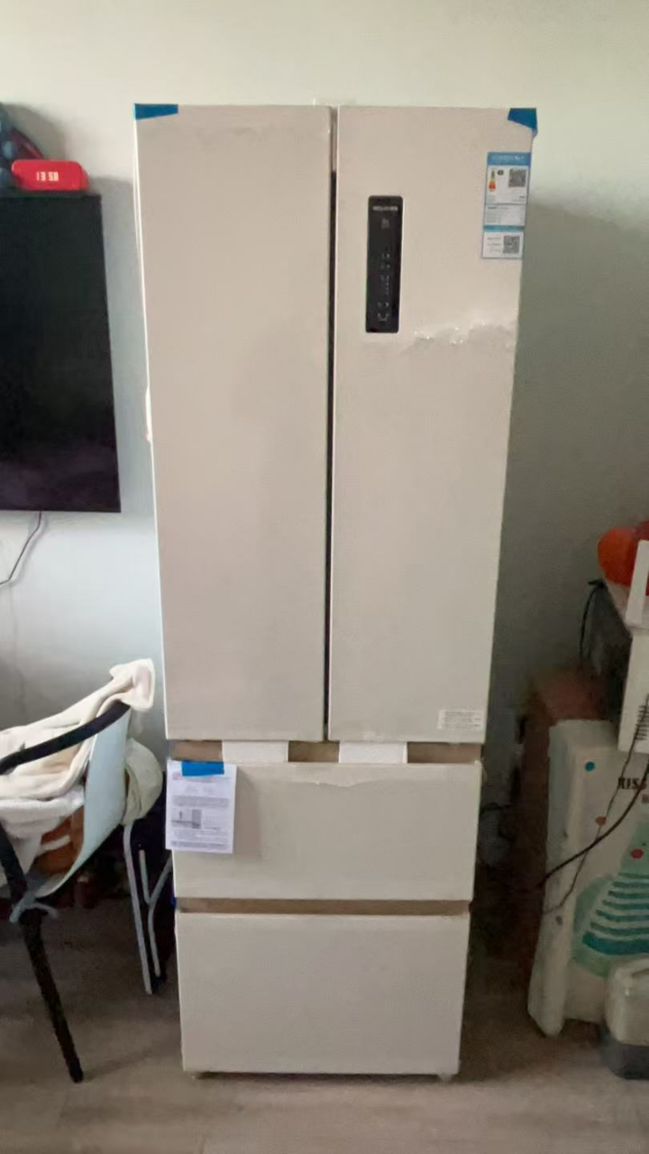 美菱(MeiLing)小确杏401升法式冰箱小户型家用底部散热60cm宽超薄窄门嵌入式风冷政府补贴BCD-401WFP9晒单图