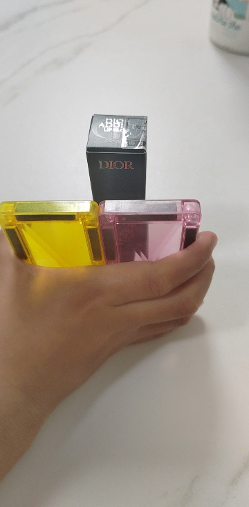 Dior迪奥口红烈艳蓝金粉漾魅惑润唇膏闪亮女士变色唇膏3.2g粉漾魅惑#004偏橘色晒单图