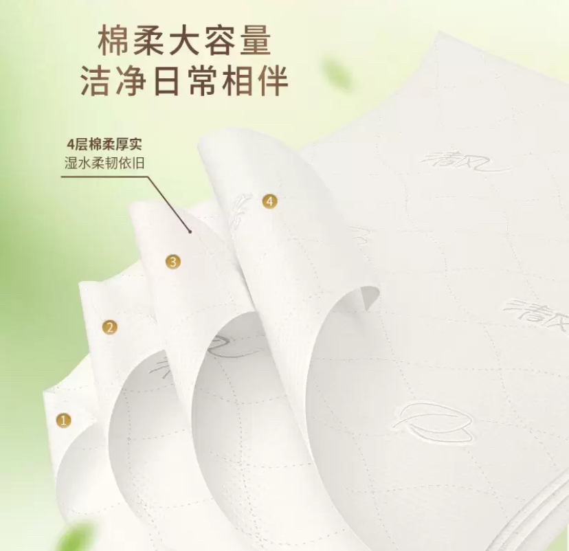 清风纯柔挂抽1000张/2提250抽悬挂式纸巾家用实惠装抽纸卫生纸巾餐巾纸晒单图