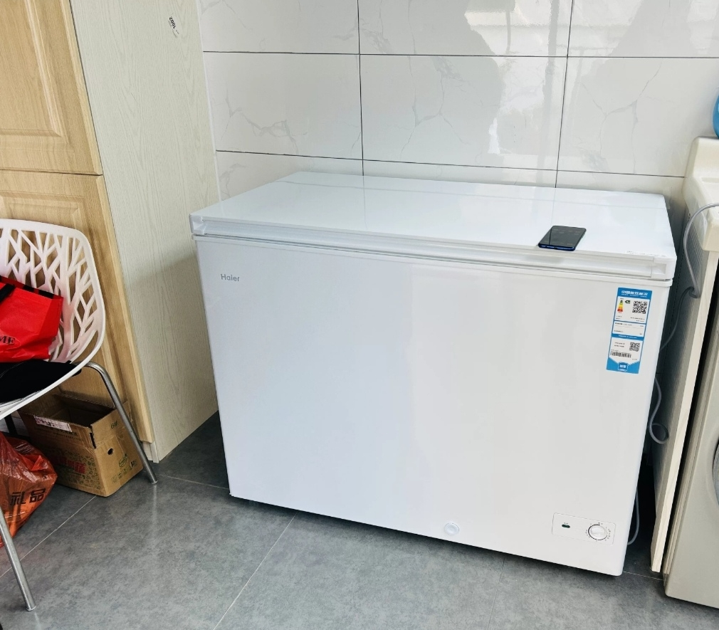 海尔冷柜BC/BD-200GHDT 200升 家用卧式冰柜 冷柜 小冰箱 减霜80% 一级能效 断电保护 带脚轮晒单图