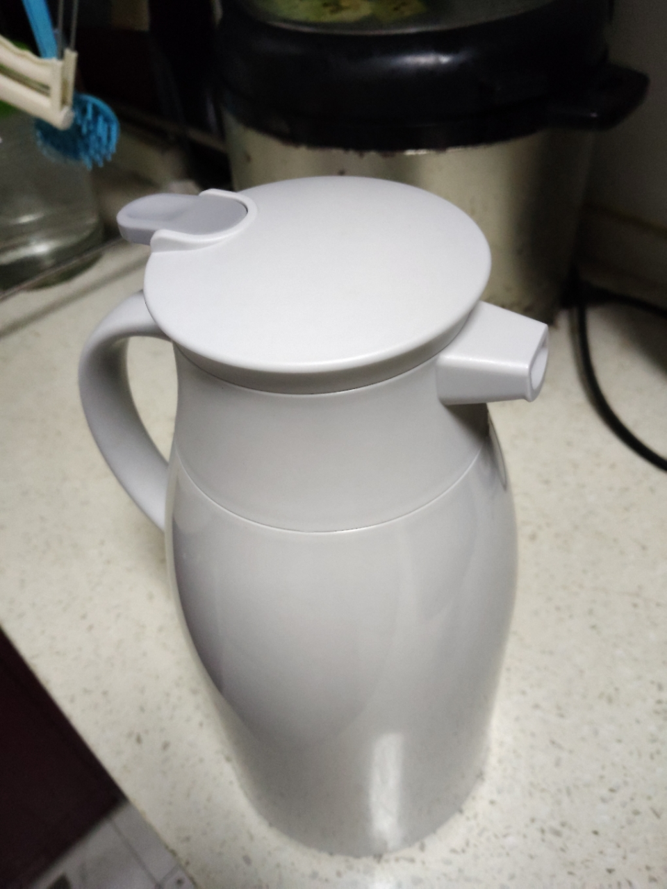 JEKO&JEKO 大容量保温壶开水瓶玻璃内胆家用热水瓶保温瓶办公室水壶暖瓶保温杯暖水瓶1.6L灰色晒单图