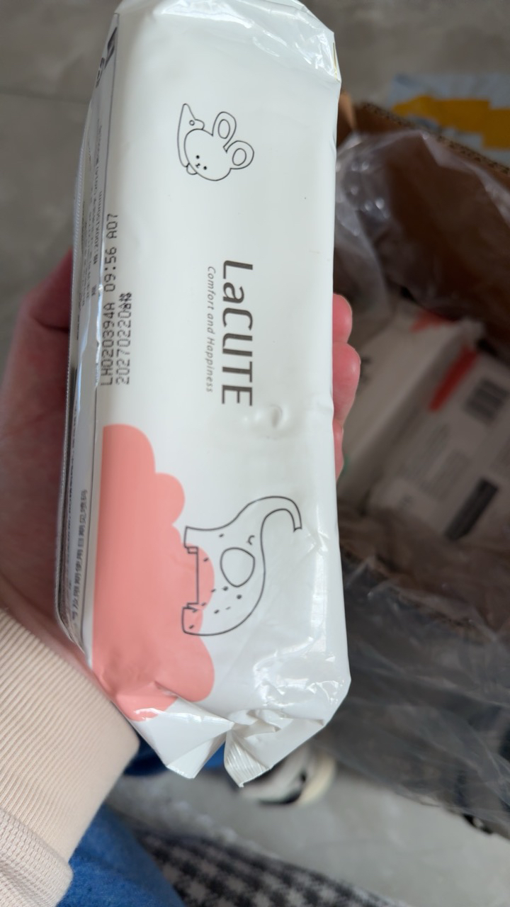 乐可爱 婴儿手口湿巾80片*5包晒单图