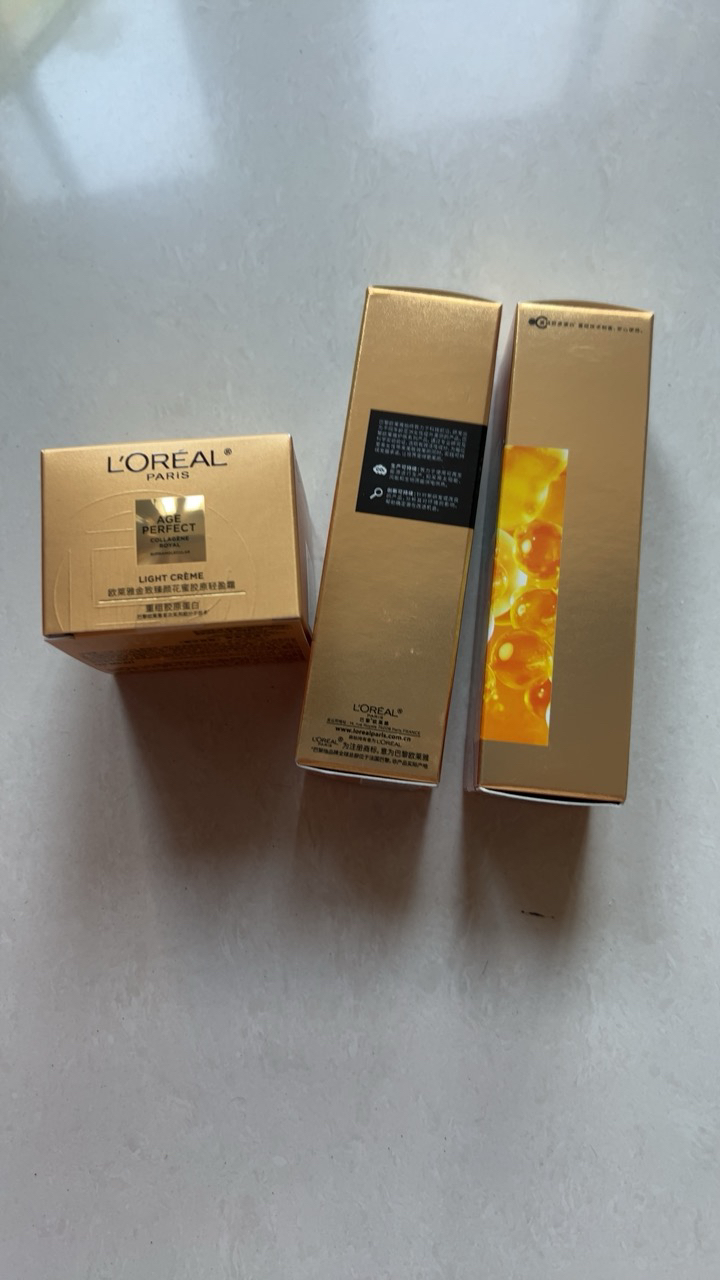 欧莱雅奢养花蜜精华蜜乳液补水保湿抗皱抗老化小蜜罐乳护肤品中样水乳霜组合晒单图