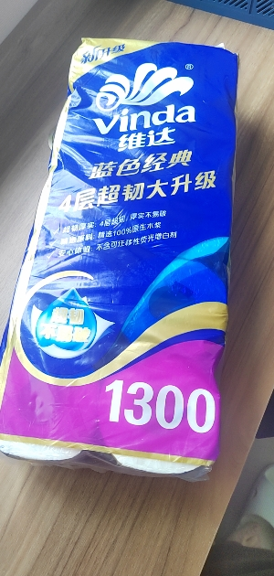 维达有芯卷纸 蓝色经典4层130克*10卷 厚韧 卫生纸厕纸 卷筒纸纸巾晒单图