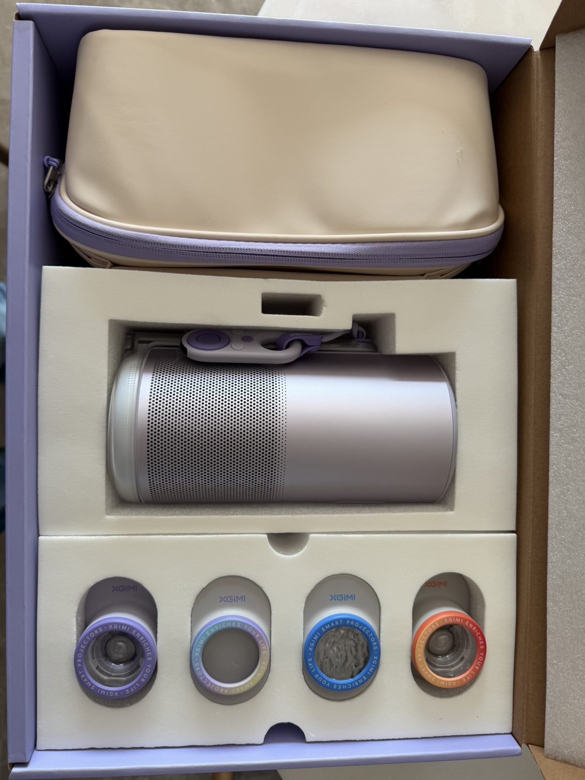 极米Play 6绝绝紫七夕限定礼盒 高亮云台投影仪 1080P高清便携智能投影机卧室户外露营投屏哈曼音响晒单图
