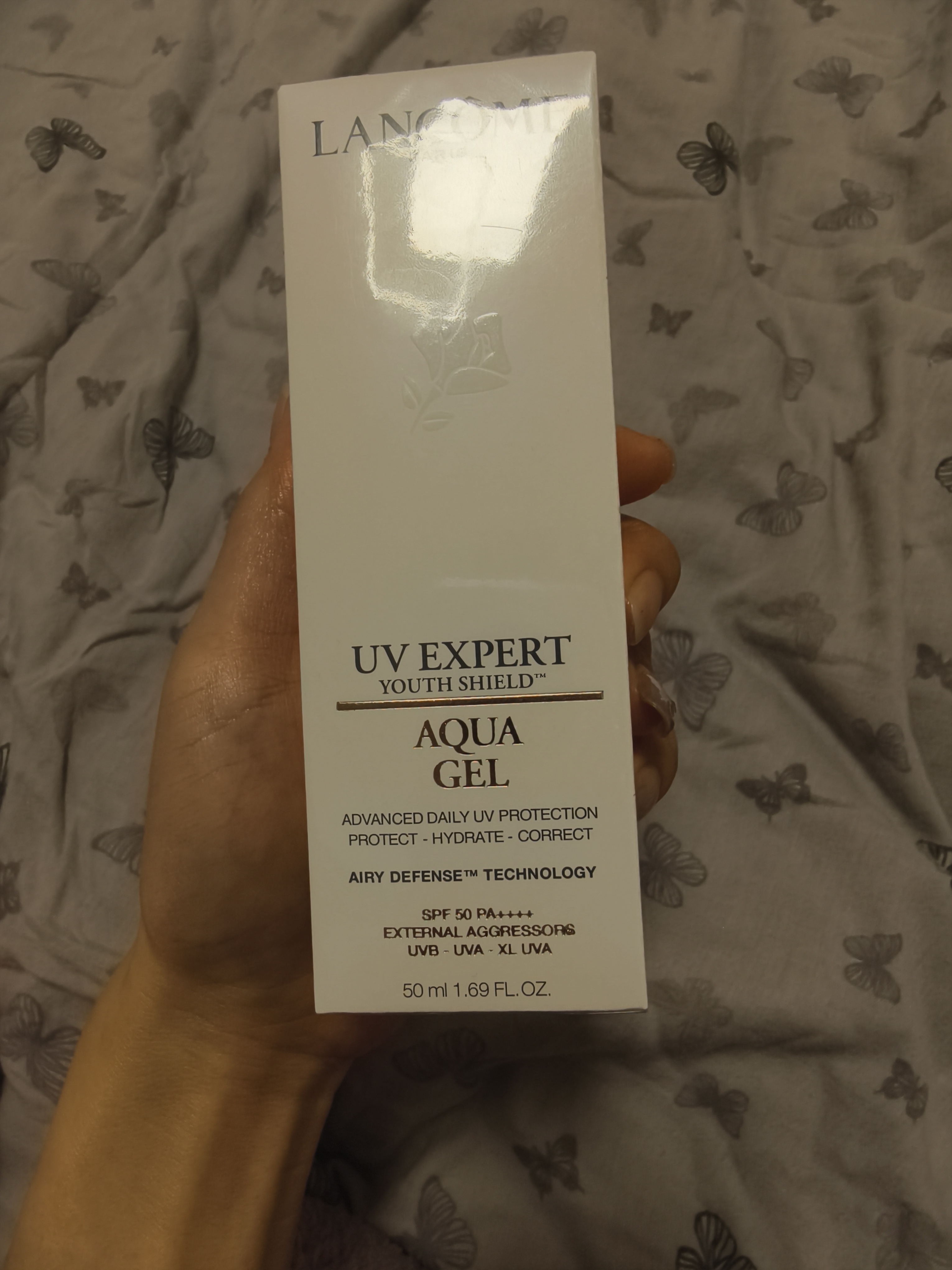 法国(Lancome)兰蔻水漾轻透隔离露UV小白管空气感防晒霜SPF50柔皙轻透防晒霜50ml (清爽型)晒单图