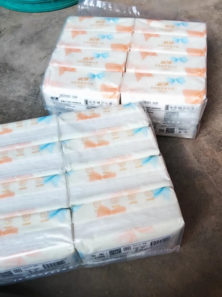 蓝漂白色抽纸4层56抽*16包亲肤餐巾纸卫生纸家用纸巾实惠装晒单图