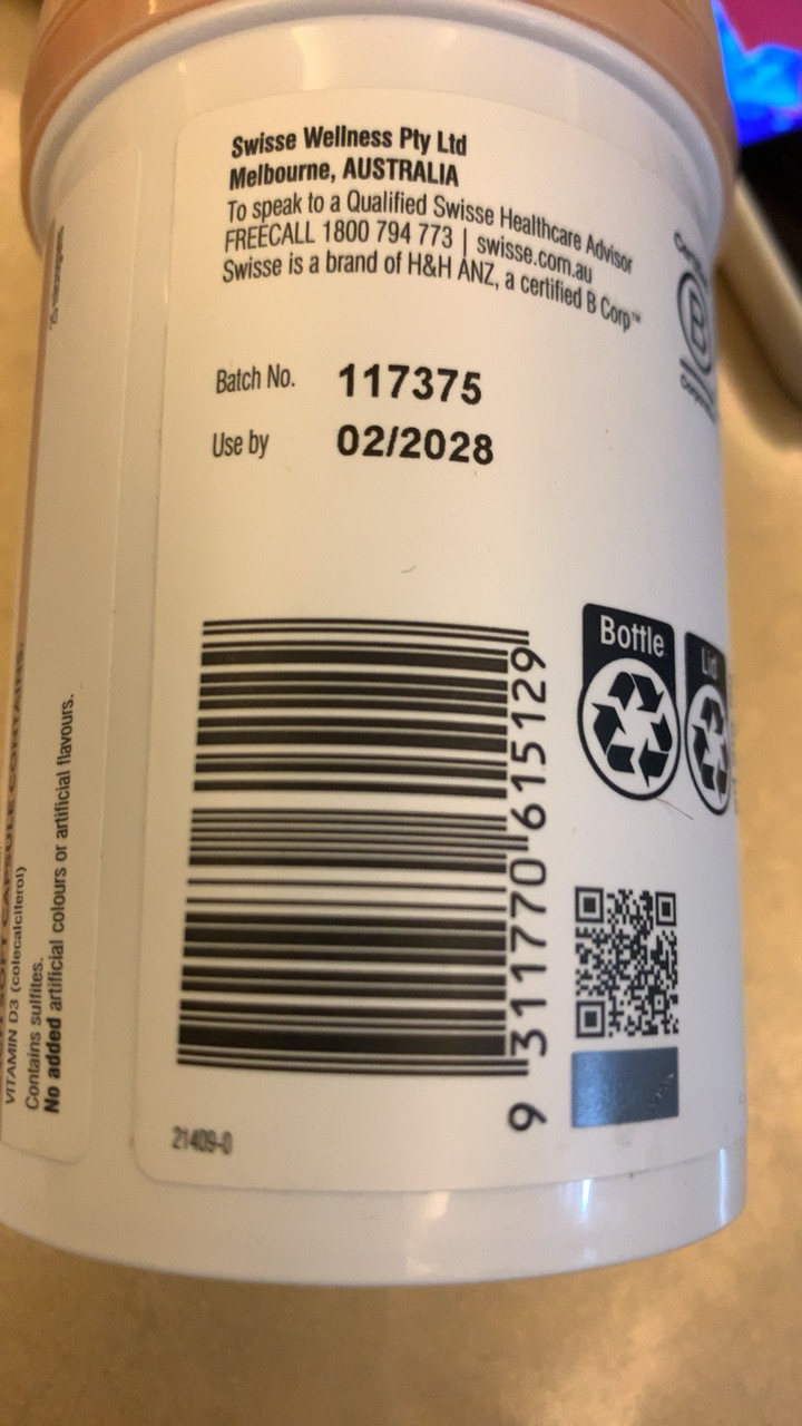 Swisse 维生素D 软胶囊 400粒 1瓶装 VD 矿物质补充 孕妇成人青少年中老年男性女性 澳洲进口晒单图