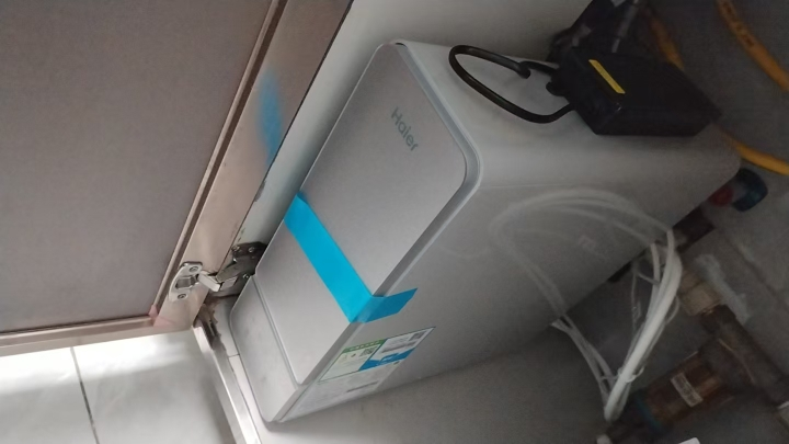 海尔(Haier)鲜活水净水器家用净水机1000G大通量双出水厨下RO反渗透直饮净水器HKC2400-R887晒单图