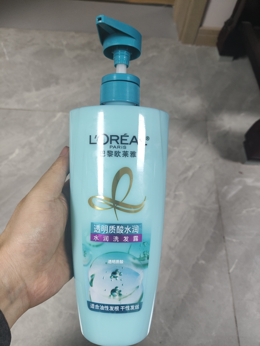 欧莱雅透明质酸水润深层清洁滋润补水持久留香无硅油洗发水700ml清爽发根晒单图