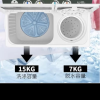威力(WEILI)15kg公斤半自动双缸洗衣机双桶大容量 洗脱分离 洗脱双电机 XPB150-2208S晒单图