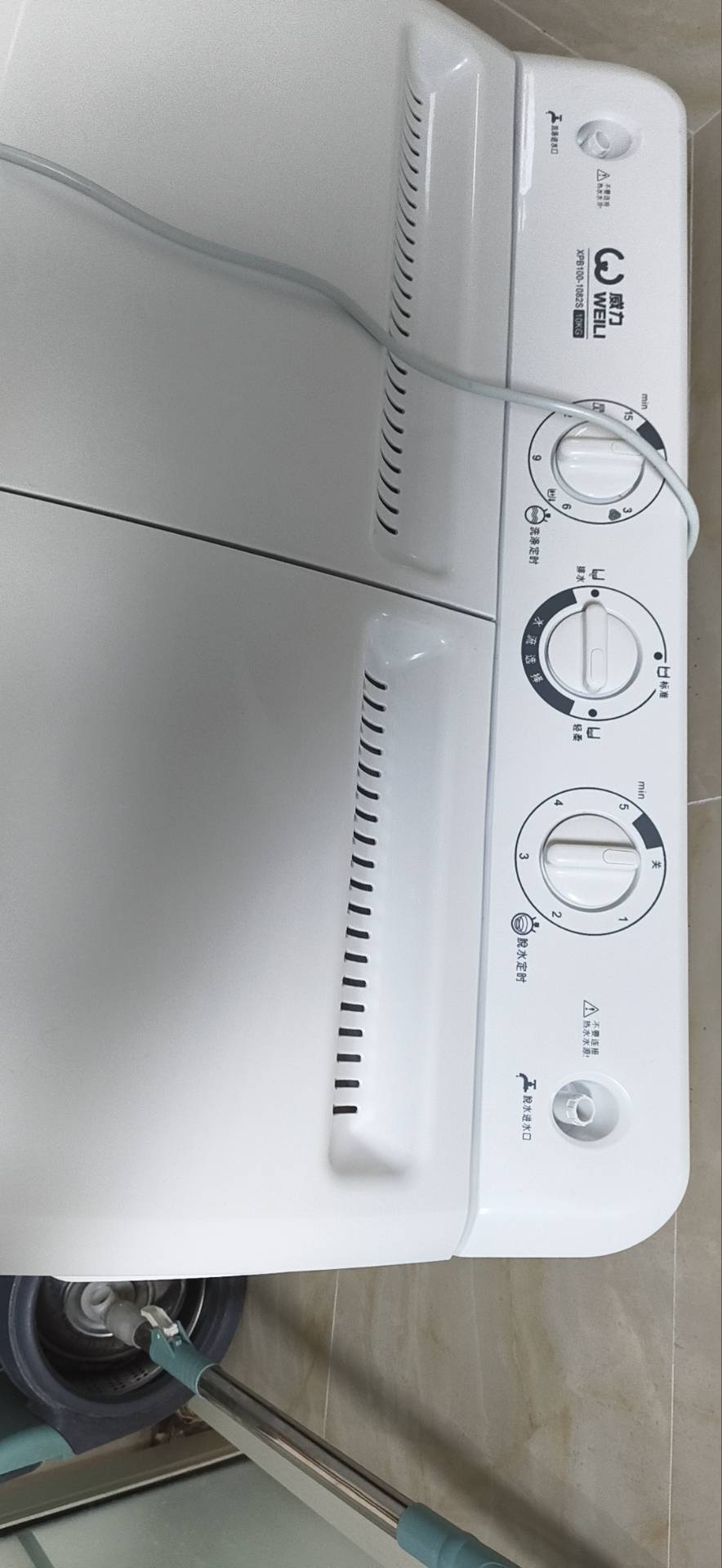 威力10kg公斤家用大容量半自动洗衣机双缸操作简单父母会用优质电机洗脱分离防锈箱体XPB100-1082S晒单图