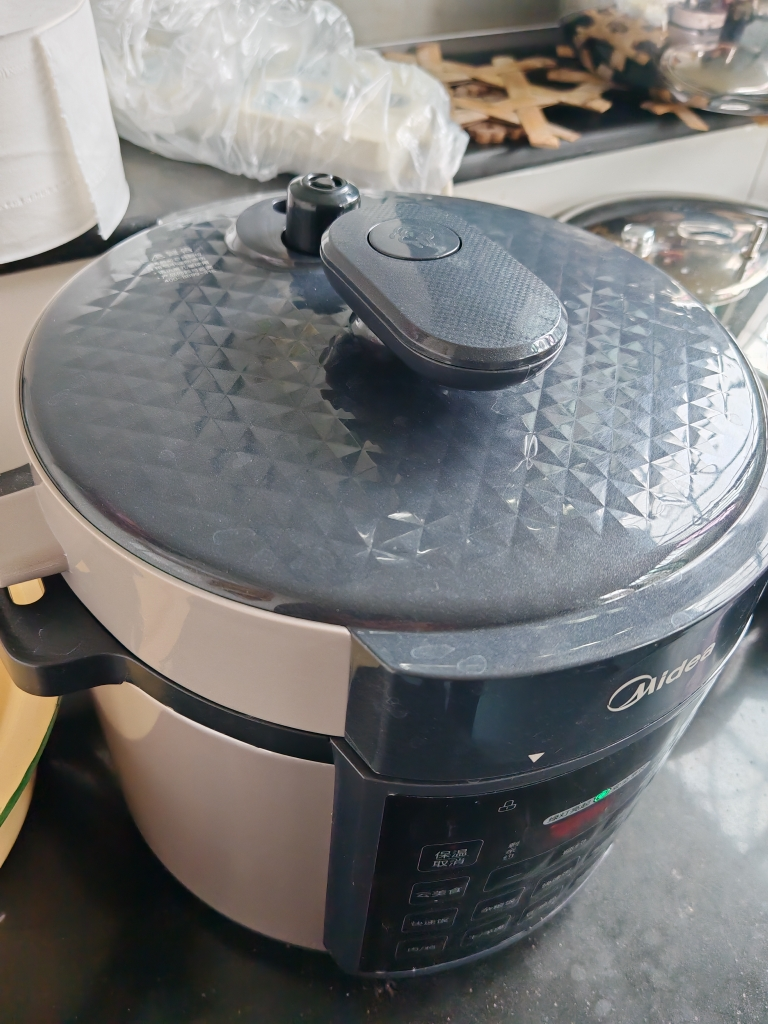 美的(Midea)电压力锅5升双胆高压力锅大容量多功能智能煮饭炖煮压力煲压力锅电饭锅电饭煲MY-E528晒单图