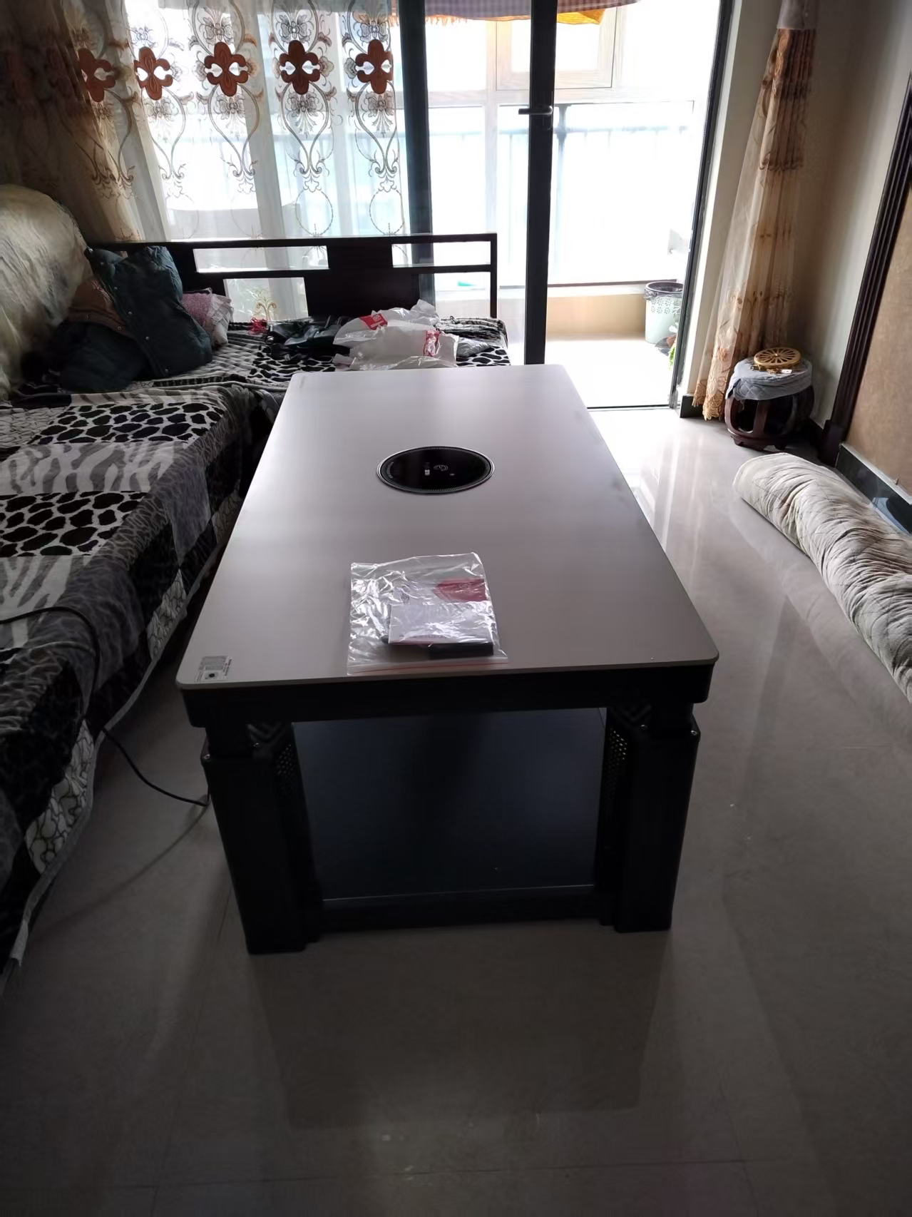 富炬电暖茶几升降电暖桌电暖炉电取暖桌电炉子多功能取暖器烤火桌家用长方形电烤火炉可升降电烤炉取暖炉 简尚电陶炉138晒单图