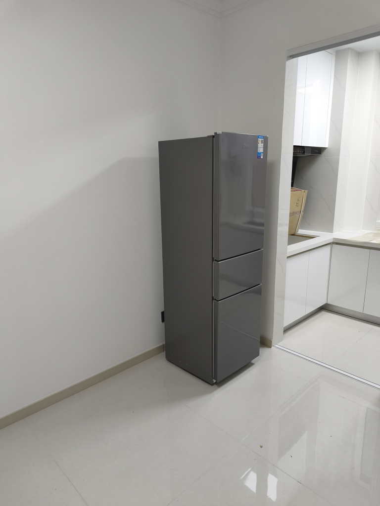 美的220三门三温租房家用客厅宿舍小型冰箱三开门节能省电BCD-220TM钛钢灰-星烁国补晒单图