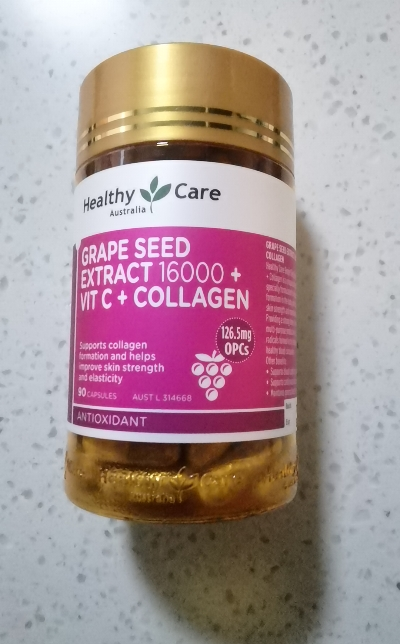 澳世康Healthy Care维生素C胶原蛋白胶囊含葡萄籽亮肤90粒VC 澳洲原装进口 美白养颜晒单图
