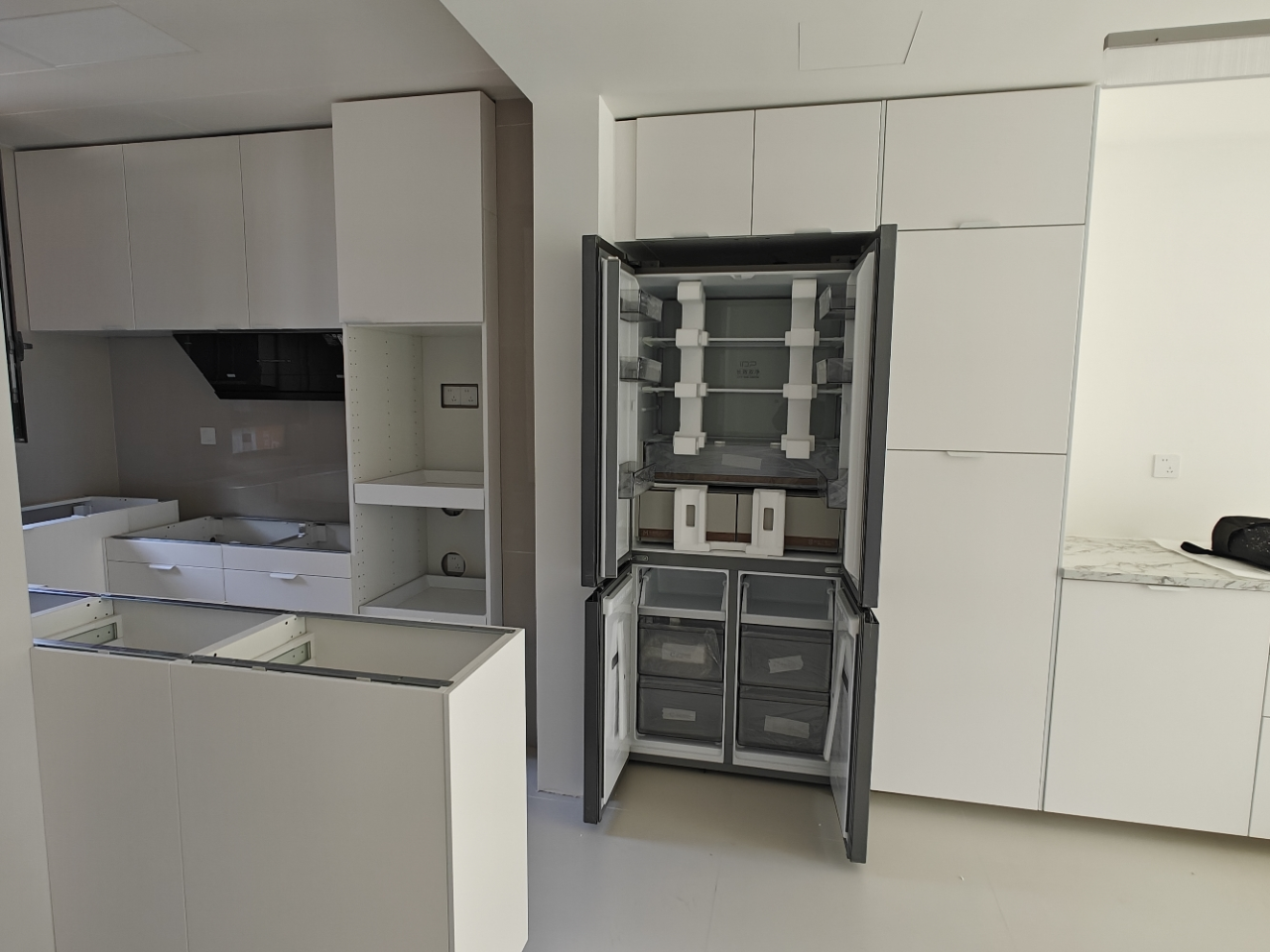 容声方糖505升主动净味双系统十字四开门超薄嵌入式电冰箱制冰一级能效除菌灰色冰箱 BCD-505P60CZMAD晒单图