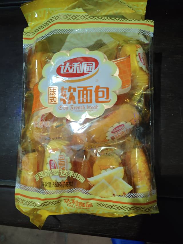 达利园法式软面包袋装早餐面包零食点心菠萝味360g*1袋装晒单图