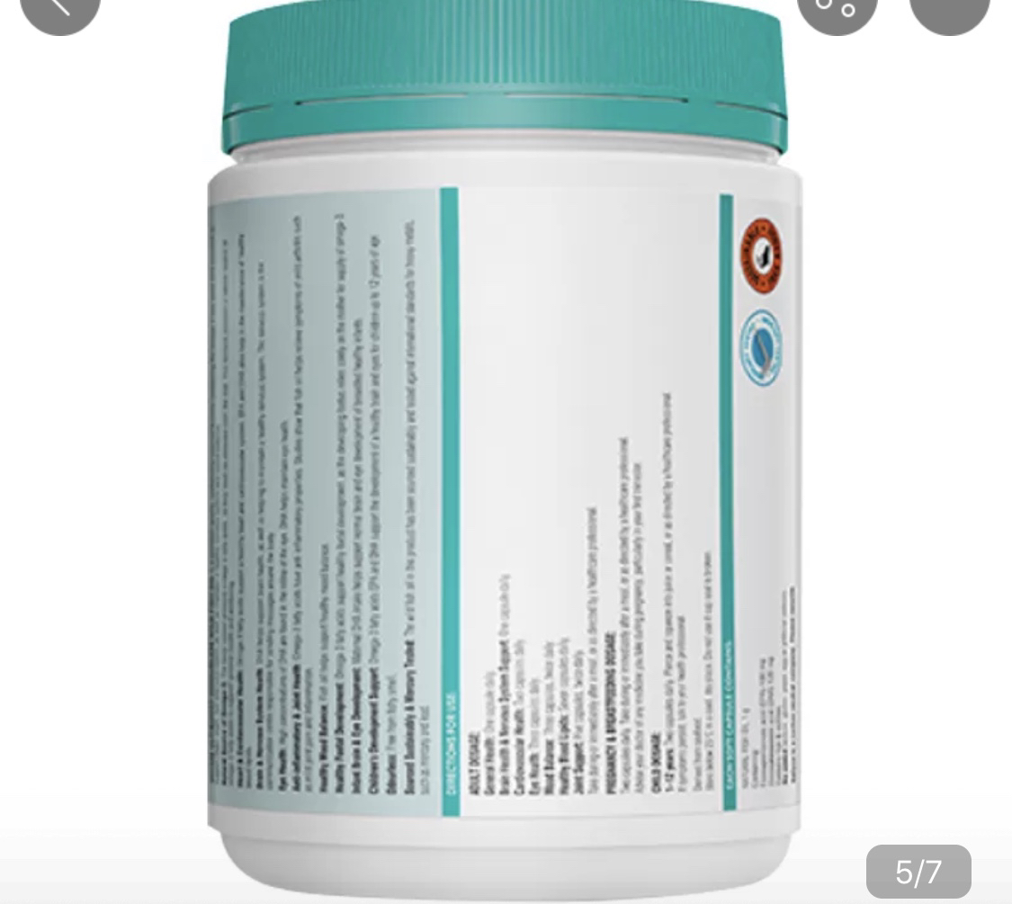 澳洲Swisse成人无腥味深海鱼油胶囊400粒/瓶澳洲原装进口 鱼油/深海鱼油 高性价比1000mg含量香港保税随机发晒单图