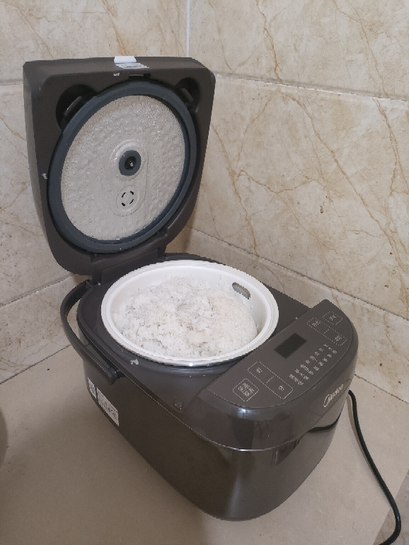 美的(Midea)电饭煲电饭锅5升/L家用3-8人多功能耐磨抗菌内胆智能预约电饭锅柴火饭快速饭热饭蒸煮煲汤MB-5E65晒单图