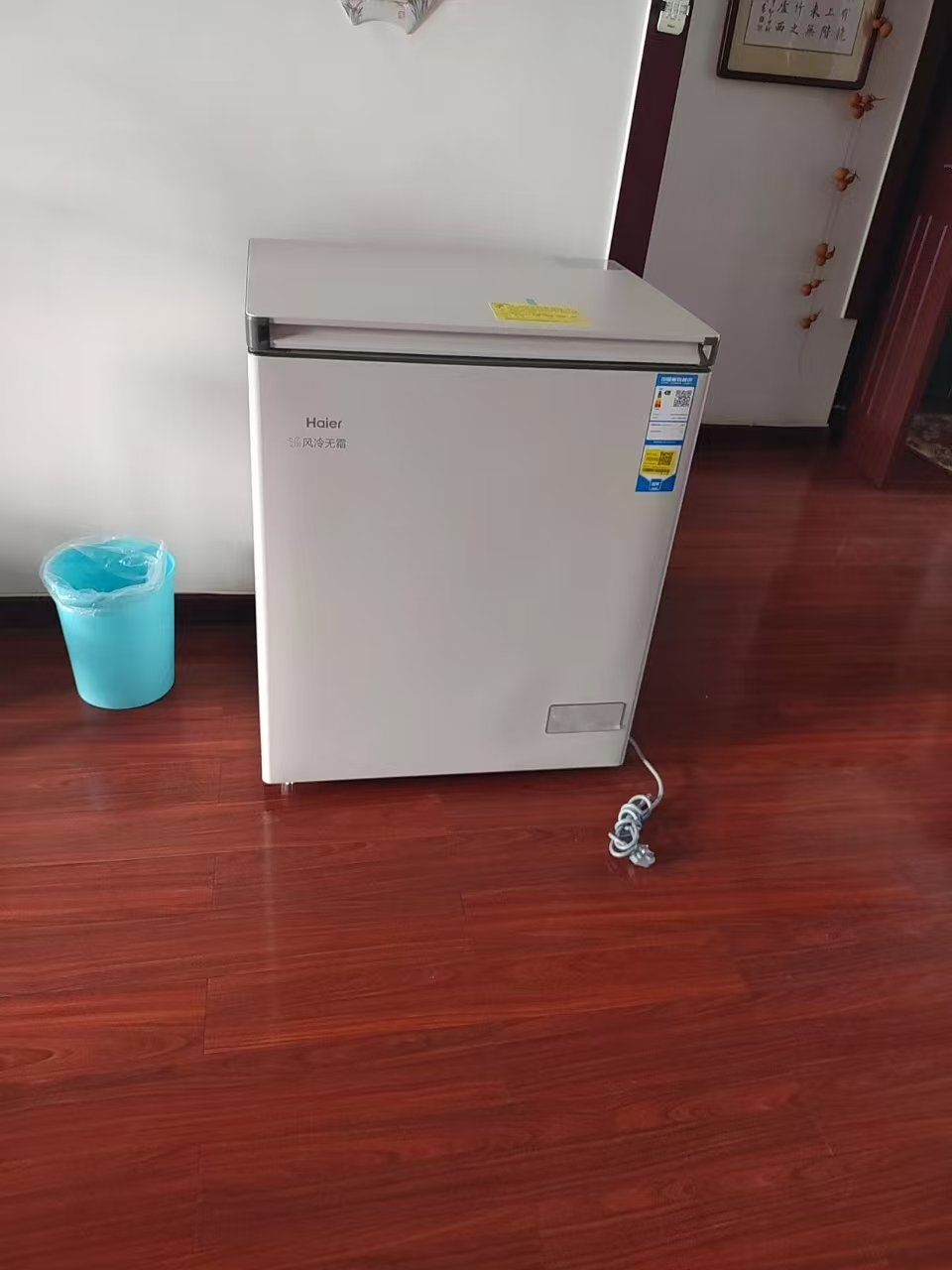 海尔(Haier)132升家用卧式冰柜冷柜小冰箱 PCM内胆 深冷速冻一级能效BC/BD-132WGHEG9DA晒单图