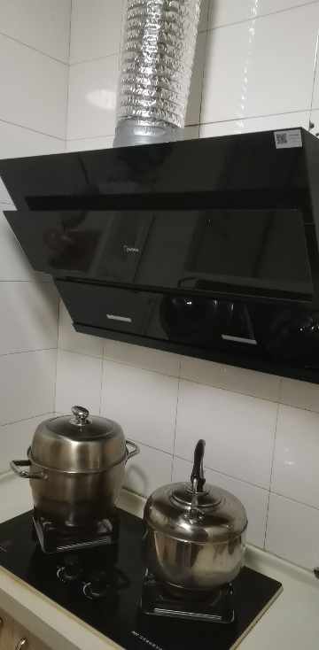 美的(Midea)抽油烟机侧吸式家用厨房油烟机22m³大吸力立体环吸挥手智控自清洗吸油烟机CXW-280-J25Spro晒单图