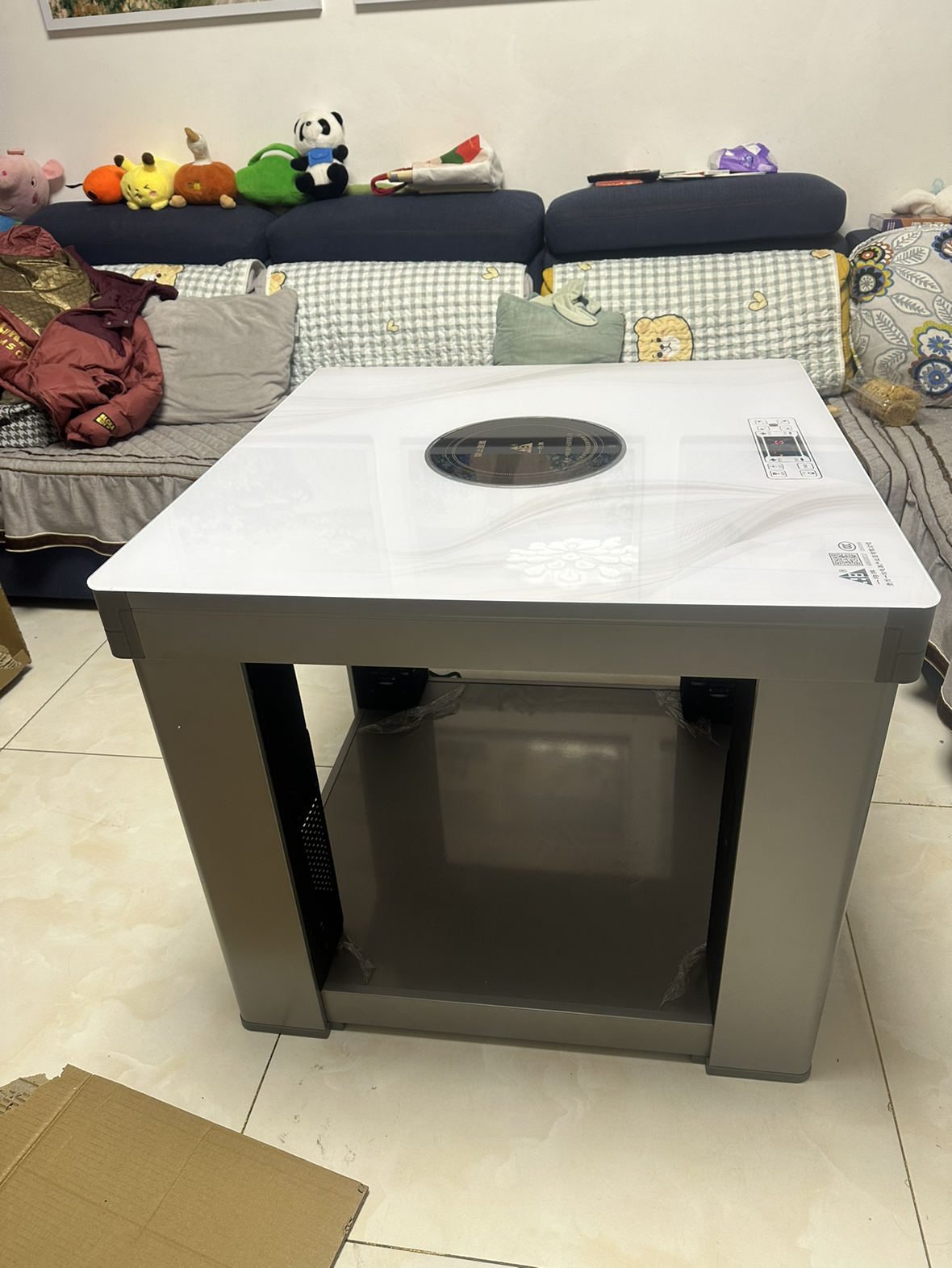 一均25款AX5T年年有余80*80CM钢玻电陶炉电暖炉方机取暖桌电暖桌家用多功能烤火桌取暖炉电暖方桌晒单图
