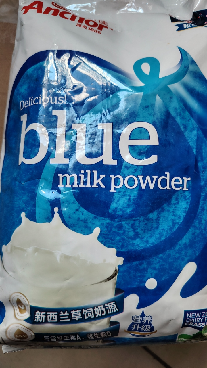 Anchor安佳进口奶源高钙高蛋白成人全脂奶粉袋装1kg晒单图