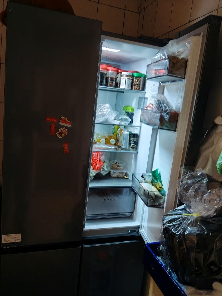 收纳师美菱460升超薄十字对开门冰箱 60CM超薄机身1级无霜净味家用大容量四开门电冰箱消费补贴BCD-460WP9CX晒单图