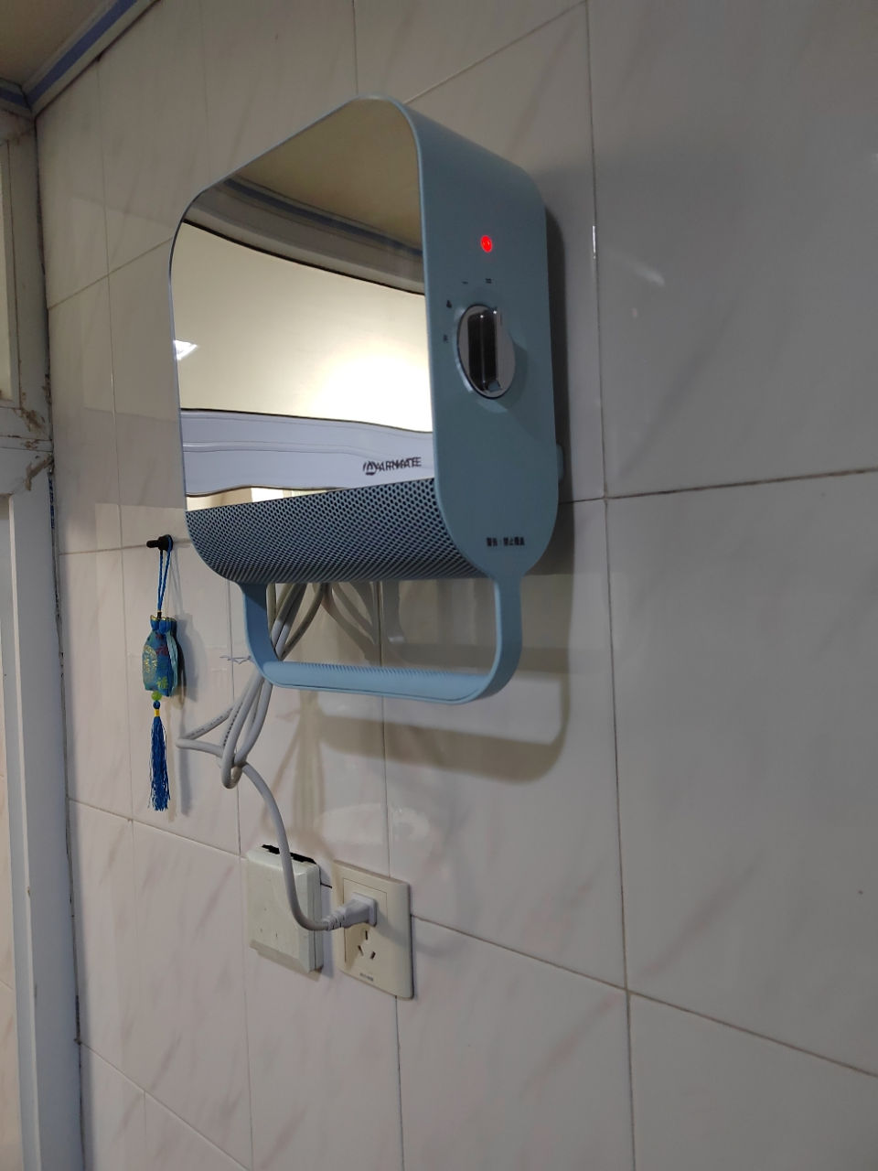 艾美特 (Airmate) 浴室壁挂式暖风机家用防水洗澡间取暖器节能速热小型电暖气 WP20-X11P-1 (蓝色)晒单图