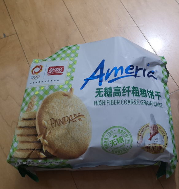 盼盼梅尼耶无糖高纤粗粮饼干90g*4袋休闲零食品早餐下午茶晒单图