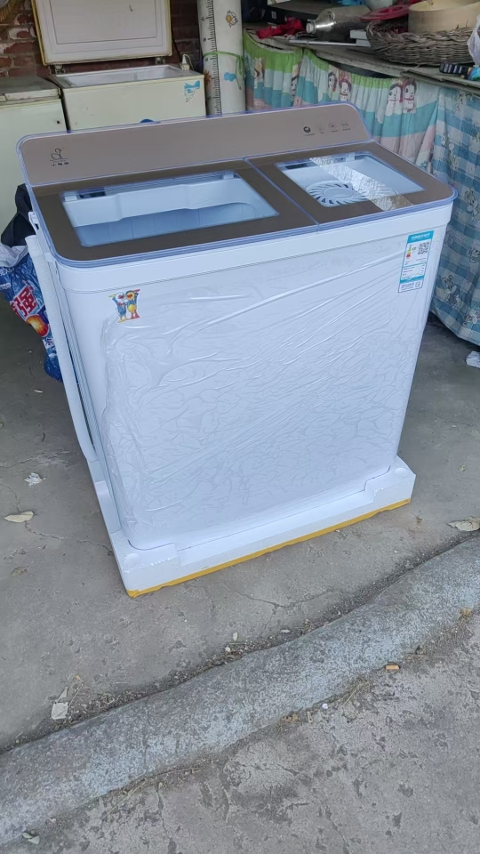 小鸭13公斤双缸洗衣机半自动双缸双筒家用大容量波轮洗脱两用 可单洗单脱水晒单图