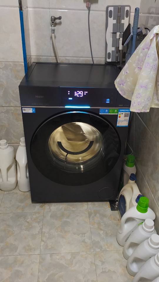 海尔(Haier)云溪4.0 Pro 10公斤 直驱精华洗 光等离子除菌 PTC净滤智烘 洗干一体机 PBLEG78BU晒单图