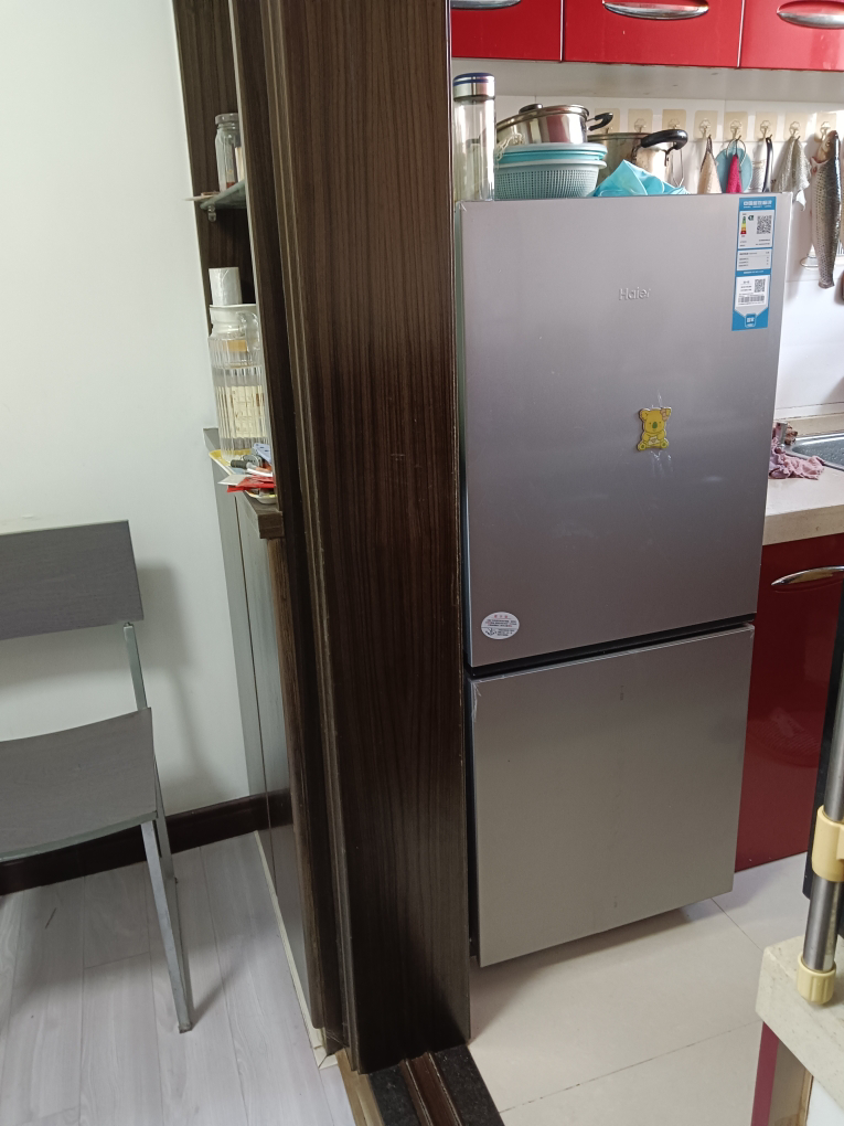 海尔(Haier)193升两门冰箱 风冷无霜 变频一级 深冷-30°保鲜 电子控温BCD-193WGHC2E7WV(银)晒单图