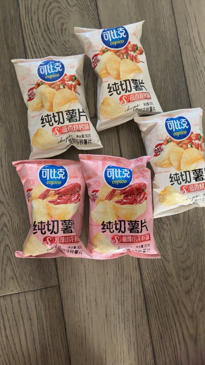可比克纯切薯片30g*5包随机口味整箱大礼包网红聚会休闲膨化小食品晒单图