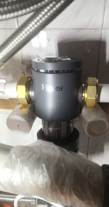 海尔(Haier)前置过滤器8T大通量小飓风家用净水器40微米反冲洗磁环吸附双过滤全屋净水一键自动冲洗HP-37PRO晒单图