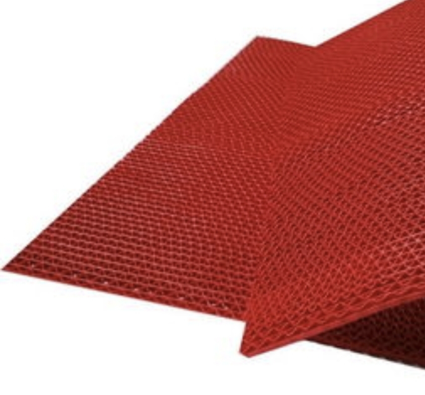 杜晶 镂空地垫浴室防滑垫泳池车间PVC地板塑料防水加厚地垫脚垫红色20米 DJ-DD209J晒单图