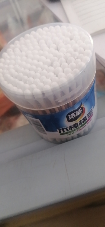 洁能袋装棉签棉棒300支化妆棉棒罐装300支/罐晒单图